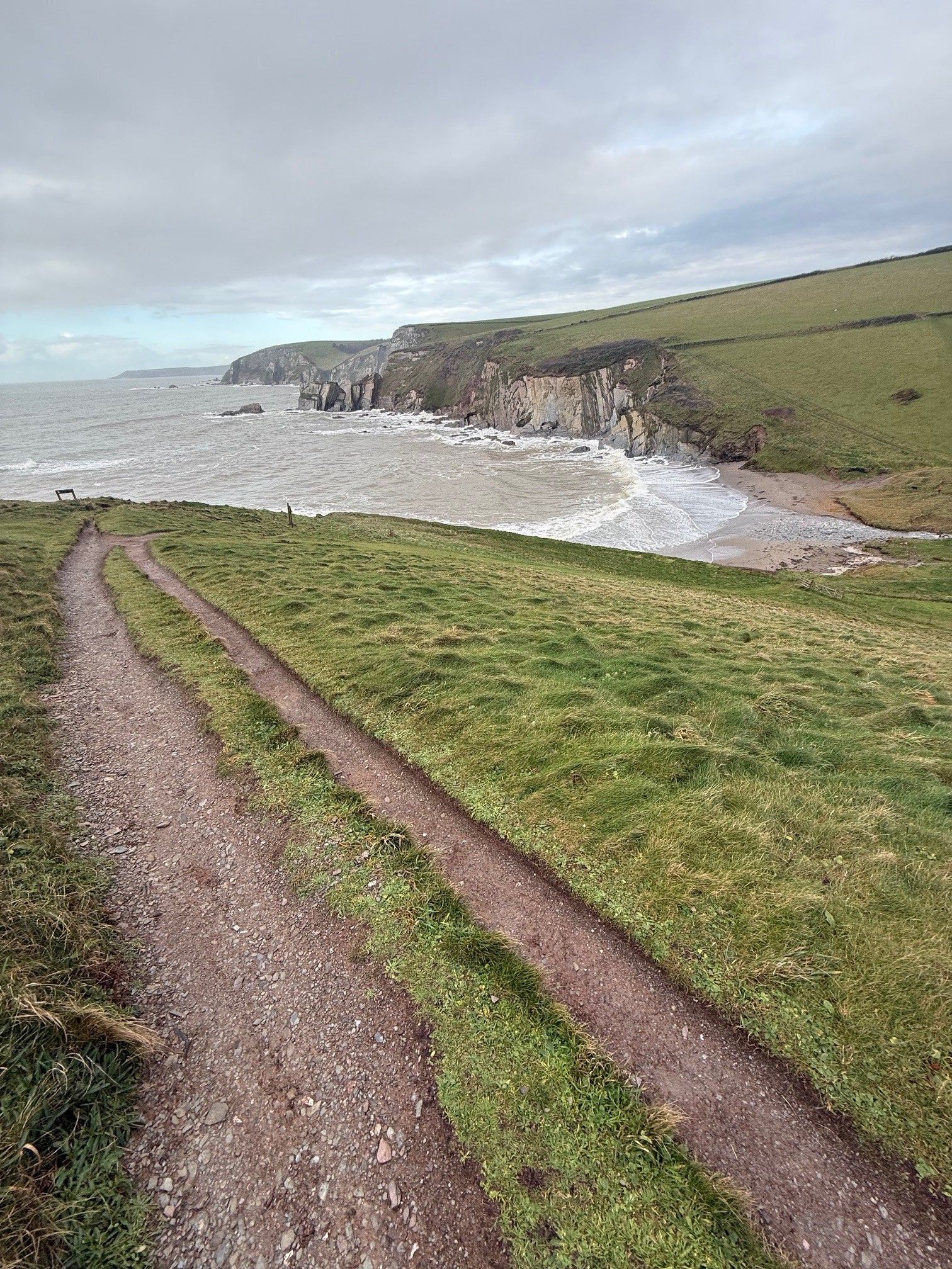 View from cliff path of Ayrmer Cove